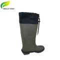 Rubber Boots With Drawstring At Boots Top